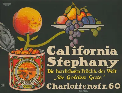 California Stephany. Die herrlichsten Früchte der Welt by Joe Loe, 1912 — digital art print download