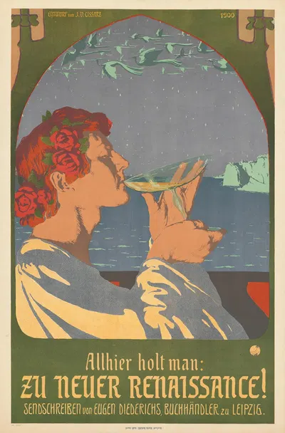 Allhier holt man; Zu neuer Renaissance! Sendschreiben von Eugen Diederichs by Иоганн Винценц Цисзарз, 1900 — digital art…