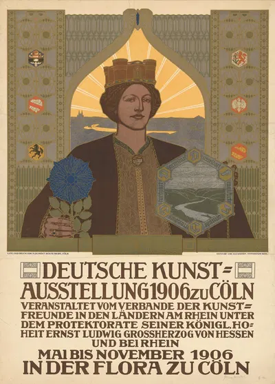 Deutsche Kunstausstellung 1906 zu Köln by Иоганн Винценц Цисзарз, 1905 — digital art print download