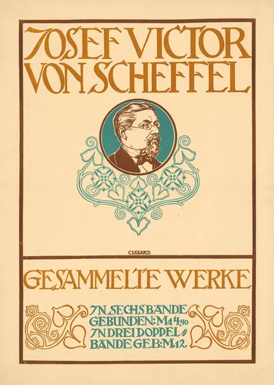 Josef Victor von Scheffel. Gesammelte Werke by Иоганн Винценц Цисзарз, 1907 — digital art print download