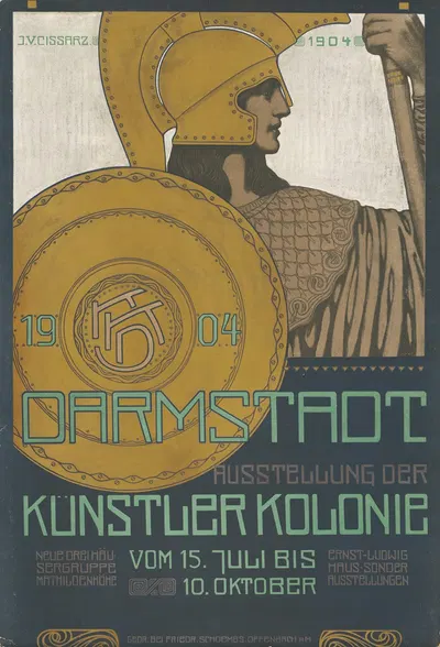 KKD Darmstadt Ausstellung der Künstlerkolonie by Иоганн Винценц Цисзарз, 1904 — digital art print download