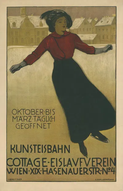 Kunsteisbahn Cottage Eislaufverein Wien by Josef Breitner — digital art print download