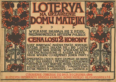 Loterya na urzadzenie domu Matejki by Юзеф Мехоффер, 1899 — digital art print download