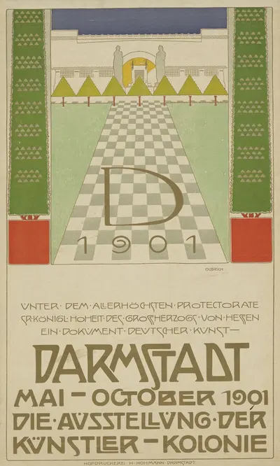 Darmstadt. Die Ausstellung der Künstler-Kolonie by Joseph Maria Olbrich, 1901 — digital art print download