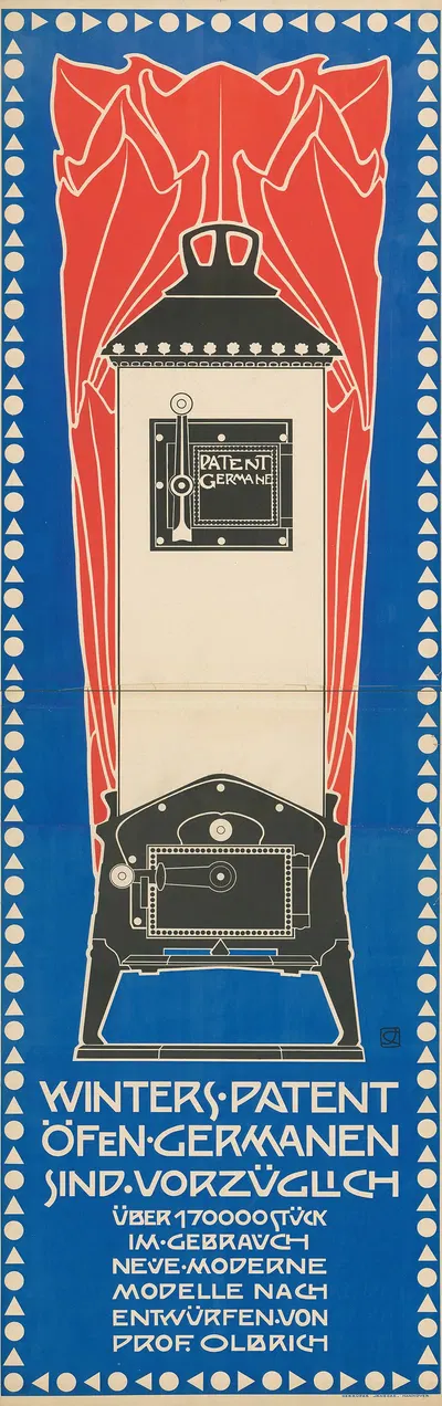 Winters Patent Öfen 2 by Joseph Maria Olbrich, 1901 — digital art print download