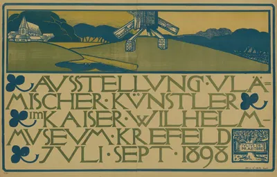 Ausstellung flämischer Künstler im Kaiser-Wilhelm-Museum Krefeld by Jules De Praetere, 1898 — digital art print download