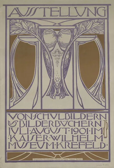 Ausstellung von Schulbildern und Bilderbüchern by Jules De Praetere, 1901 — digital art print download