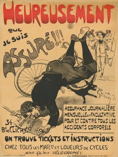 Hereusement que je suis assuré! by Jules-Alexandre Grün, 1895 — digital art print download