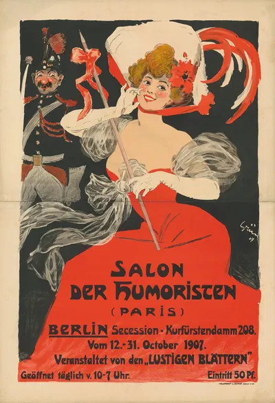 Salon der Humoristen (Paris). Berlin Seccession by Jules-Alexandre Grün, 1907 — digital art print download