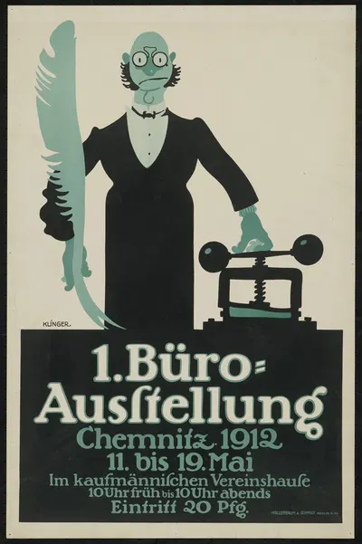 1. Büroausstellung in Chemnitz by Юлий Клингер, 1912 — digital art print download