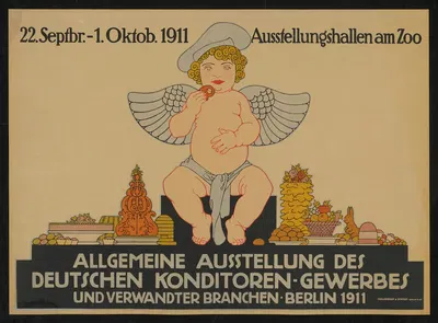 Allgemeine Ausstellung des deutschen Konditor-Gewerbes by Юлий Клингер, 1911 — digital art print download