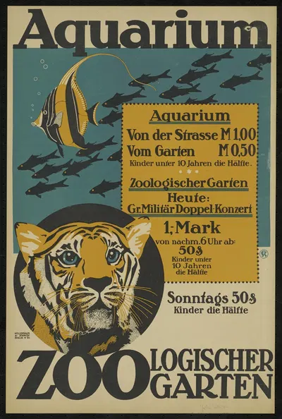 Aquarium Zoologischer Garten by Юлий Клингер, 1913 — digital art print download