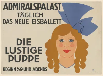 Das neue Eisballett 'Die lustige Puppe' by Юлий Клингер, 1913 — digital art print download