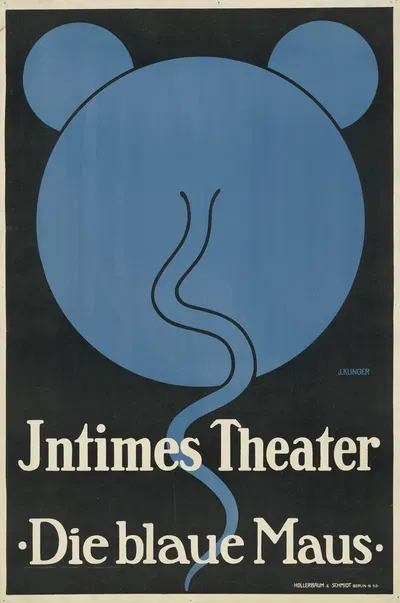 Intimes Theater; Die blaue Maus by Юлий Клингер, 1909 — digital art print download
