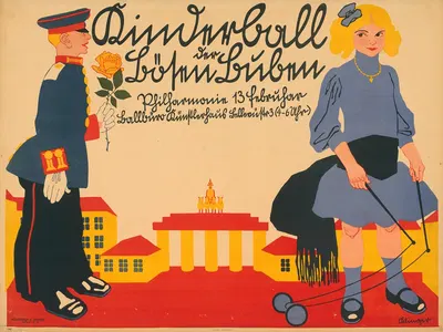 Kinderball der Bösen Buben by Юлий Клингер, 1909 — digital art print download