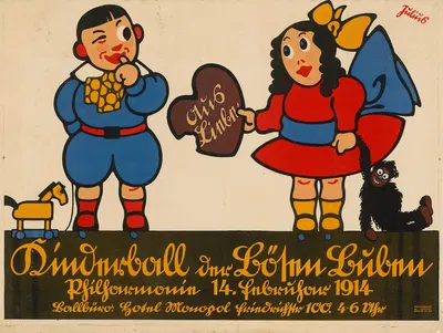 Kinderball der Bösen Buben by Юлий Клингер, 1914 — digital art print download