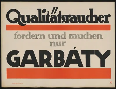 Qualitätsraucher fordern und rauchen nur Garbáty by Юлий Клингер, 1910 — digital art print download