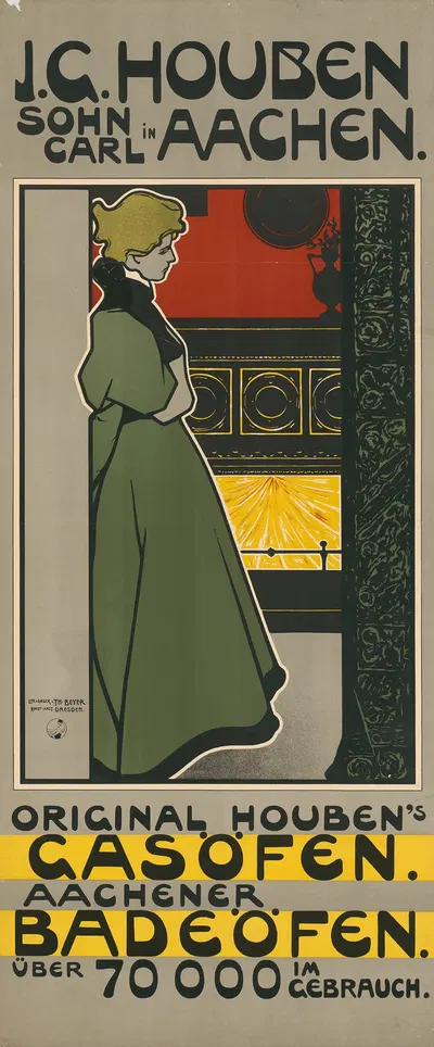 Original Houben´s Gasöfen by Karl Eisenwerth von Schmoll, 1898 — digital art print download
