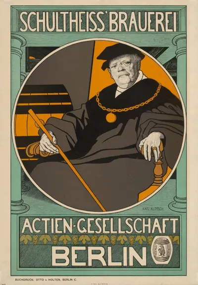 Schultheiss Brauerei. Aktien-Gesellschaft Berlin by Karl Klimsch, 1896 — digital art print download
