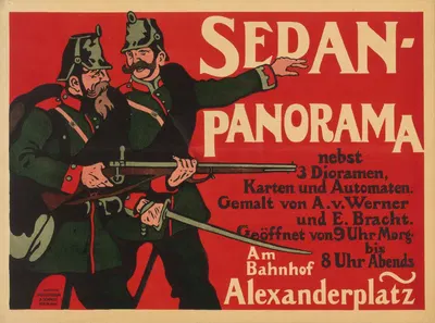 Sedan-Panorama. Am Bahnhof Alexanderplatz by Karl Schnebel, 1902 — digital art print download