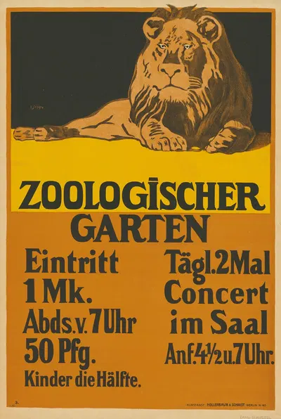 Zoologischer Garten Berlin. Konzert im Saal by Karl Schnebel, 1890 - 1898 — digital art print download