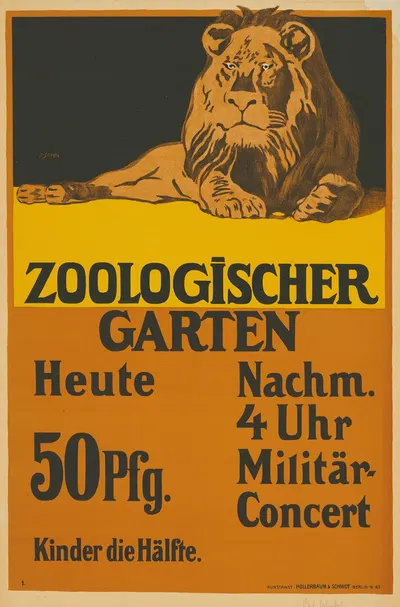 Zoologischer Garten. Militär-Konzert by Karl Schnebel, 1899 — digital art print download