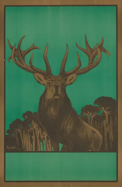 Hirsch by Карл Вагнер, 1912 — digital art print download