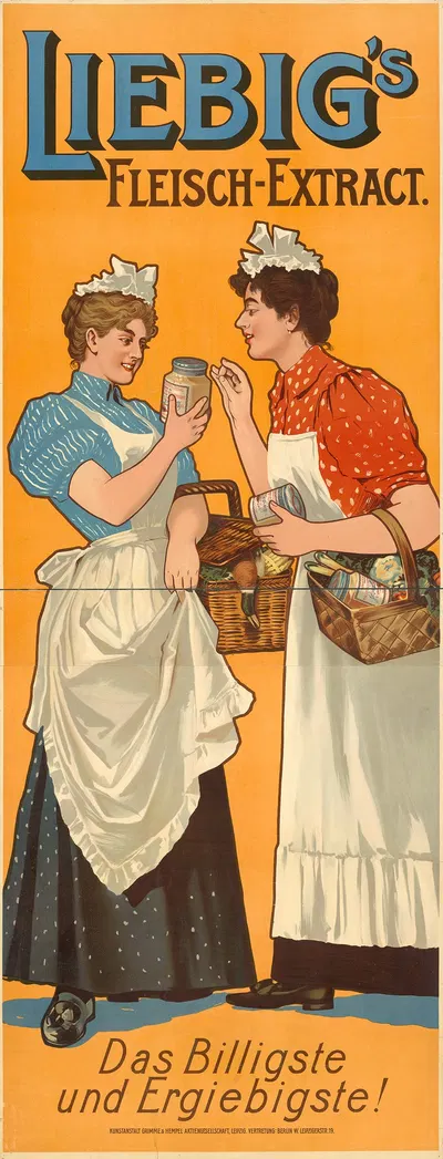 Liebig's Fleischextrakt. Das Billigste und Ergiebigste by Kunstanstalt Grimme und Hempel, 1900 — digital art print download