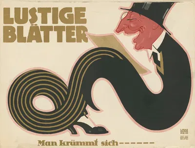 Lustige Blätter. Man krümmt sich by Louis Oppenheim, 1914 — digital art print download