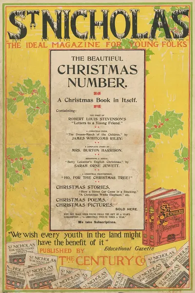 St. Nicholas. The Beautiful Christmas Number Published by The Century Co. by Louis Rhead, 1895 — digital art print download