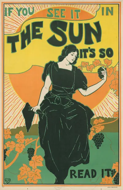 The Sun. If You See It in The Sun It's So by Louis Rhead, 1895 — digital art print download