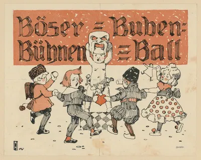 Böser-Buben-Bühnen-Ball by Ludwig Hohlwein, 1906 — digital art print download
