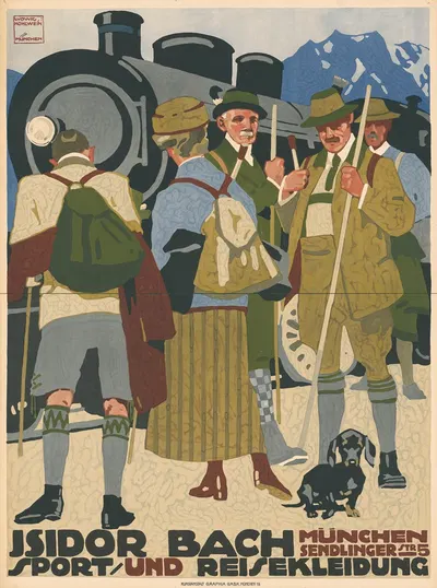 Isidor Bach Sport und Reisekleidung by Ludwig Hohlwein, 1912 — digital art print download