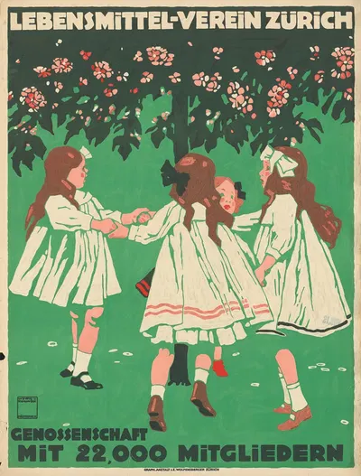 Lebensmittel-Verein Zürich by Ludwig Hohlwein, 1911 — digital art print download