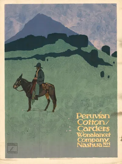 Peruvian Cotton. Carders Wonalancet Company by Ludwig Hohlwein, 1912 — digital art print download
