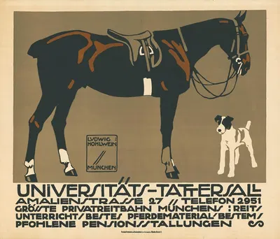 Universitäts-Tattersall by Ludwig Hohlwein, 1913 — digital art print download