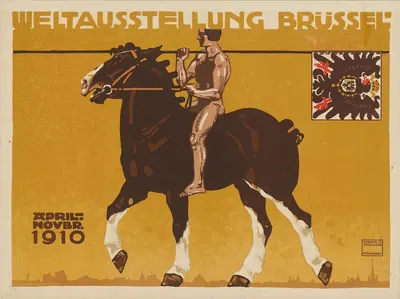 Weltausstellung Brüssel 1910 by Ludwig Hohlwein, 1910 — digital art print download