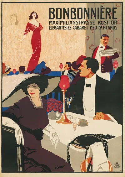 Bonbonnière. Cabaret by Ludwig Lutz Ehrenberger, 1911 - 1913 — digital art print download
