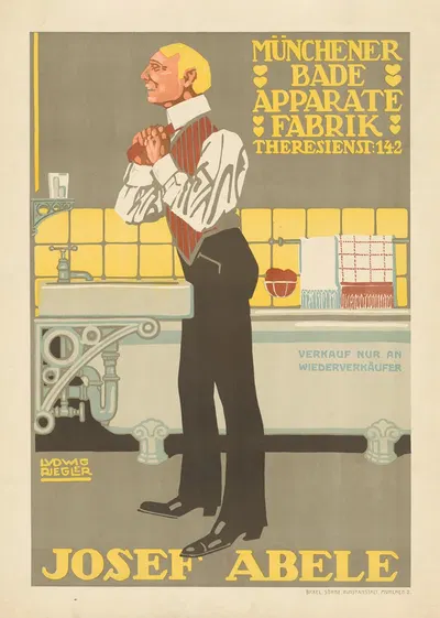 Münchner Bade Apparate Fabrik Josef Abele by Ludwig Riegler, 1910 — digital art print download