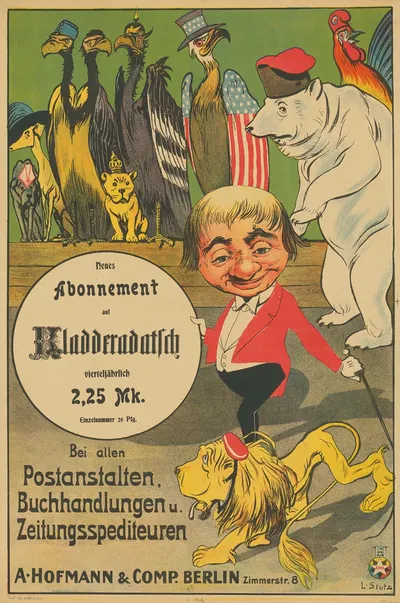 Kladderadatsch Neues Abonnement by Ludwig Stutz, 1903 — digital art print download