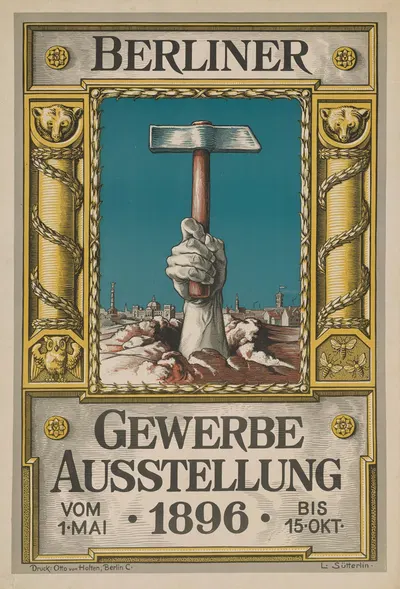 Berliner Gewerbe-Ausstellung 1896 by Ludwig Sütterlin, 1896 — digital art print download