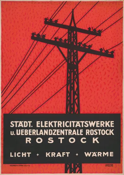 Städtische Elektricitätswerke Rostock by Martin Lehmann-Steglitz, 1910 — digital art print download