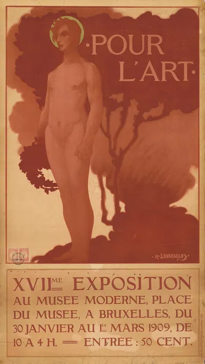 Pour l'Art. XVIIme Exposition au Musée Moderne by Морис Лангаскенс, 1909 — digital art print download