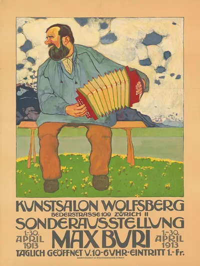 Sonderausstellung Max Buri. Kunstsalon Wolfsberg by Max Buri, 1913 — digital art print download