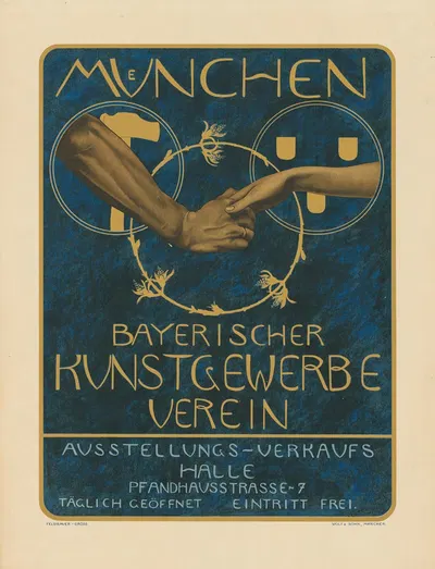 München Bayerischer Kunstgewerbeverein by Макс Фельдбауэр, 1896 — digital art print download