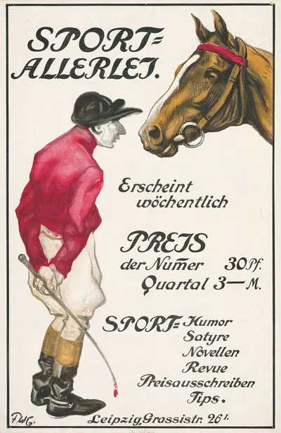 Sport Allerlei erscheint wöchentlich by Max Feldbauer, 1903 — digital art print download