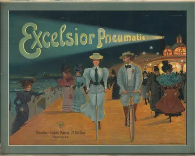 Excelsior Pneumatic by Max Schlichting, 1898 — digital art print download