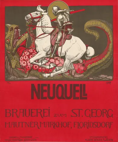 Neuquell. Brauerei zum St. Georg by Максимилиан Либенвайн, 1907 — digital art print download
