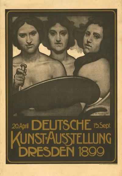Deutsche Kunstausstellung 1899 Dresden by Moritz Weinholdt, 1899 — digital art print download