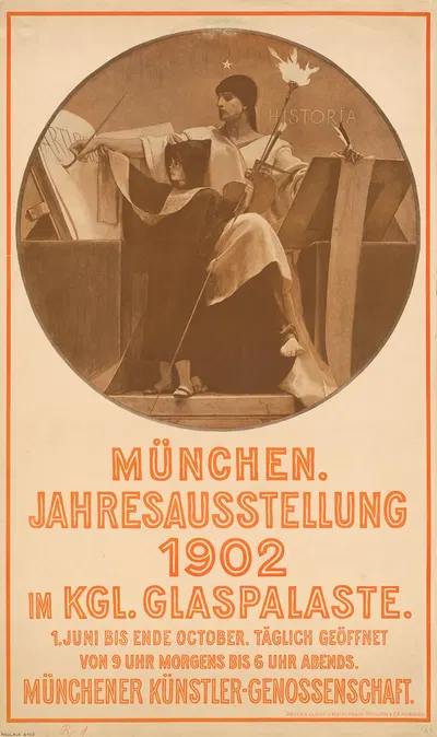 Jahresausstellung 1902 im königlichen Glaspalast. Münchner Künstler-Genossenschaft by Николаус Гизис, 1892 — digital art…